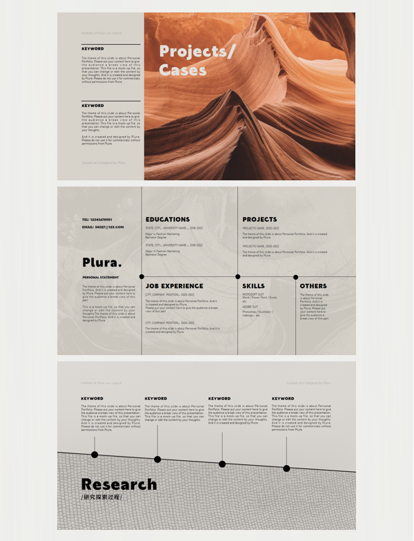 009  Portfolio,presentation, year-end report template, graduation project template