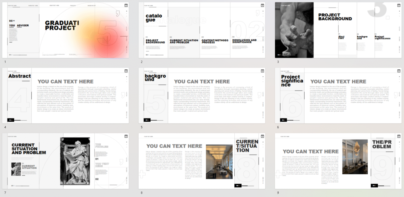 007  Portfolio,presentation, graduation project template, year-end report template