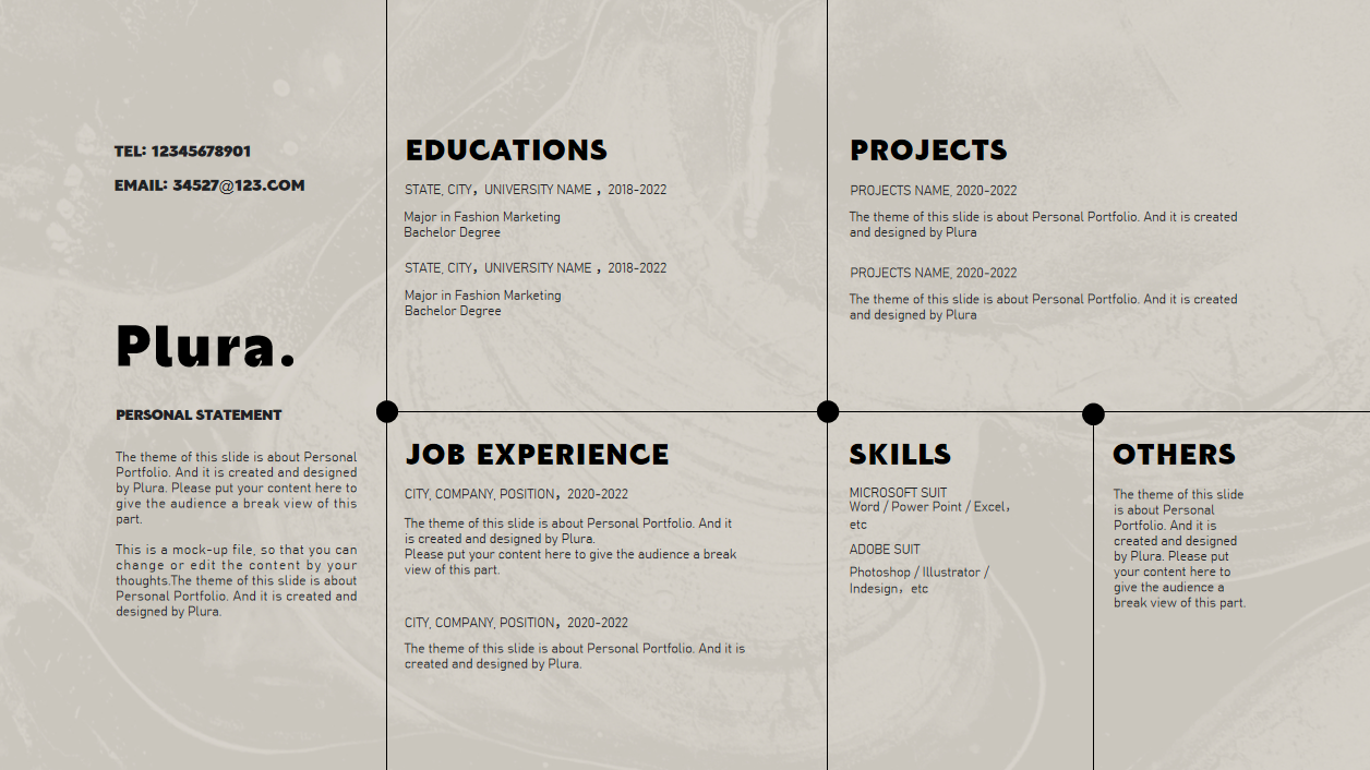 009  Portfolio,presentation, year-end report template, graduation project template